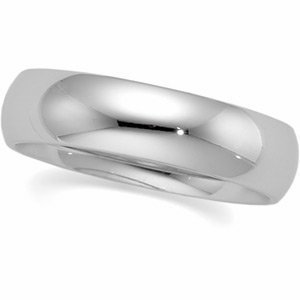 14k White Gold 7mm Comfort Fit Wedding Band