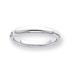 14k White Gold 3mm Comfort Fit Light Weight Wedding Band