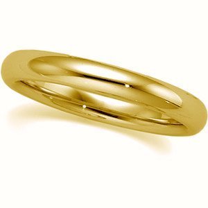 10k Yellow Gold 3mm Comfort Fit Wedding Band