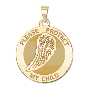 Guardian Angel  Protect My Child  Single Wing Medal   EXCLUSIVE 