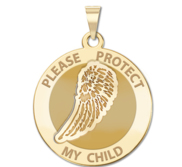 Guardian Angel  Protect My Child  Single Wing Medal   EXCLUSIVE 