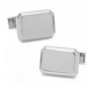 Engravable Rectangle Stainless Steel Cufflinks