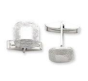 Engravable Square Shaped Sterling Silver Cufflinks