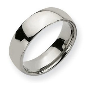 Titanium Polished Comfort Fit 7mm Wedding Band