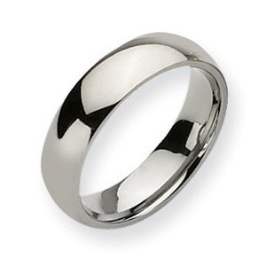 Titanium Polished Comfort Fit 6mm Wedding Band