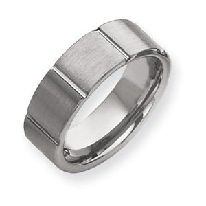 Tungsten Beveled Edge 9mm Brushed and Polished Wedding Band