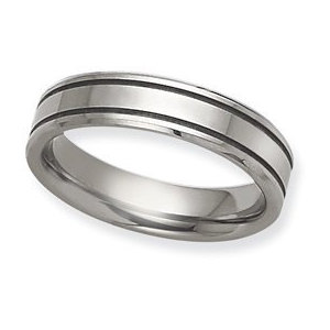 Dura Tungsten Grooved Flat 6mm Polished Wedding Band