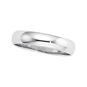 Platinum 4mm Half Round Wedding Band