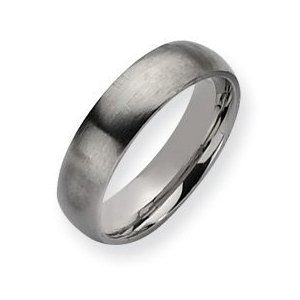 Stainless Steel 6mm Brushed Wedding Band