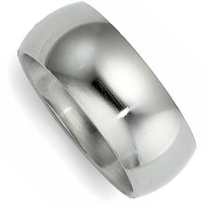 Sterling Silver 9mm Comfort Fit Wedding Band