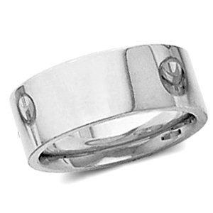Sterling Silver 7mm Flat Comfort Fit Wedding Band
