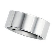 Sterling Silver 8mm Flat Comfort Fit Wedding Band