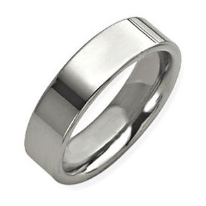 Sterling Silver 7mm Flat  Wedding Band