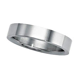 Sterling Silver 4mm Half Round Comfort Fit Flat  Wedding Band