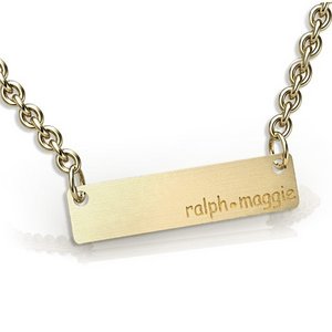 Personalized Thin Engraveable Rectangle Pendant