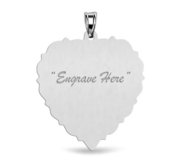 Engravable Sterling Silver Scalloped Heart Pendant or Charm