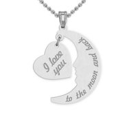  I Love You to the Moon and Back  Dangle Pendant or Charm