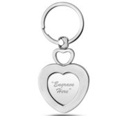 Engravable Stainless Steel Round Keychain