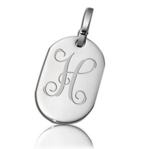 Engravable Stainless Steel Oval Dog Tag