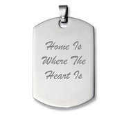 Engravable Stainless Steel Dog Tag Pendant