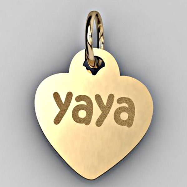 Yaya Heart Shaped Charm - PG76686