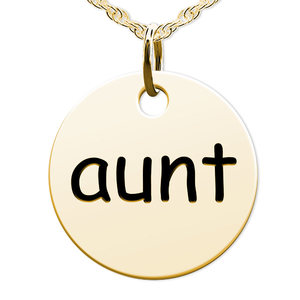 Aunt  Round Disc Charm