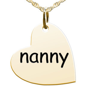 Nanny  Sideways Heart Shaped Charm