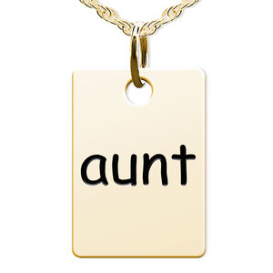 Aunt  Rectangle Shaped Charm