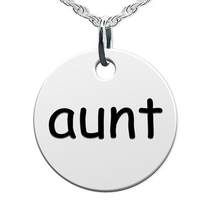 Aunt  Round Disc Charm