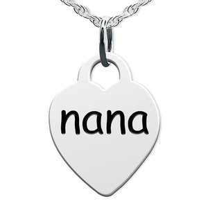 Nana Heart Shaped Charm