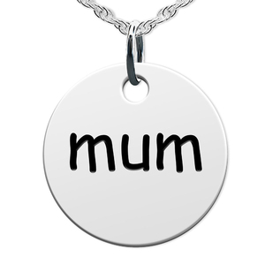 Mum Round Disc Charm
