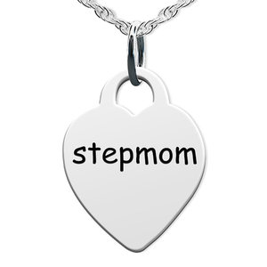 Stepmom Heart Shaped Charm
