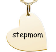 Stepmom Sideways Heart Shaped Charm