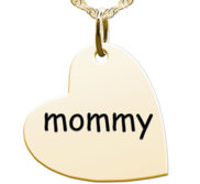 Mommy Sideways Heart Shaped Charm