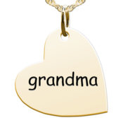 Grandma Sideways Heart Shaped Charm