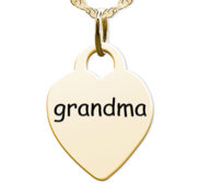 Grandma Heart Shaped Charm