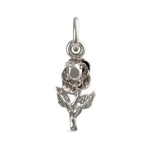 Rose W  Stone Accent Charm