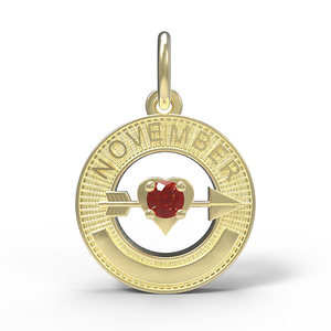 November Love Birthstone Charm