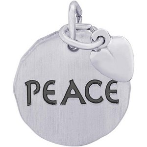 PEACE TAG W HEART ENGRAVABLE