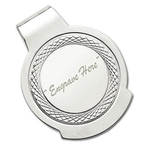 Engravable Round Sterling Silver Money Clip