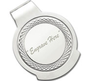 Engravable Round Sterling Silver Money Clip