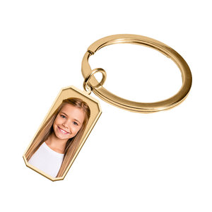 Photo Engraved Rectangle Key Chain