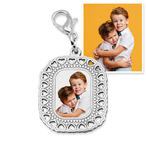 Photo Engraved Small Rectangle Charm