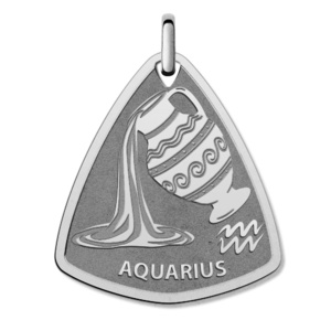 Aquarius Symbol Shield Pendant or Charm