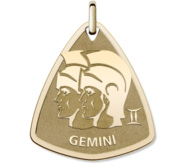 Gemini Symbol Shield Pendant or Charm