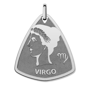 Virgo Symbol Shield Pendant or Charm