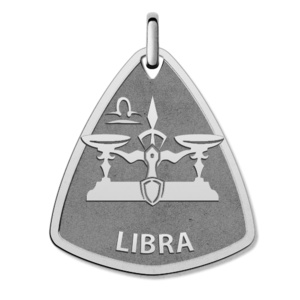 Libra Symbol Shield Pendant or Charm