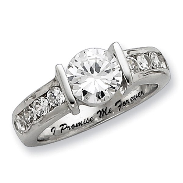 Sterling Silver Cubic Zirconia Promise Ring PG79632