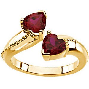 Solid Gold Birthstone Promise Ring