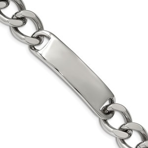 Custom Engraved Stainless Steel Men s Polished 8 75in ID Bracelet